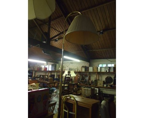BRASS SWAN NECK STANDARD LAMP