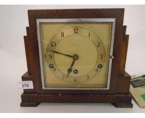 CLAVION DECO MANTLE CLOCK WITH 2 KEYS AND PENDULUM 