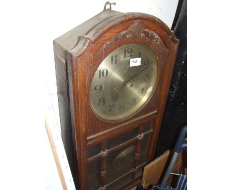 OAK CASED WALL CLOCK