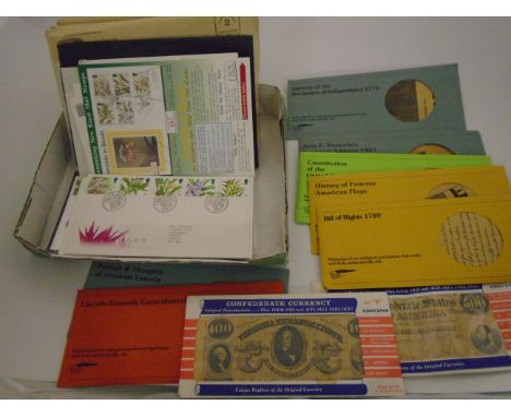 SMALL QUANTITY OF FIRST DAY COVERS AND REPRODUCTIONS OF VINTAGE DOCUMENTS