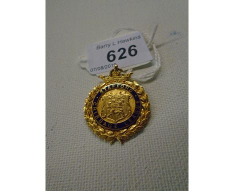 9CT GOLD CRIBBAGE LEAGUE MEDAL STAMPED 375 10G