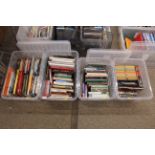 Four boxes of miscellaneous books to include Trave