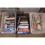 Three boxes of miscellaneous books including Trave
