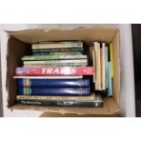 A box of miscellaneous books including Travel, Chi