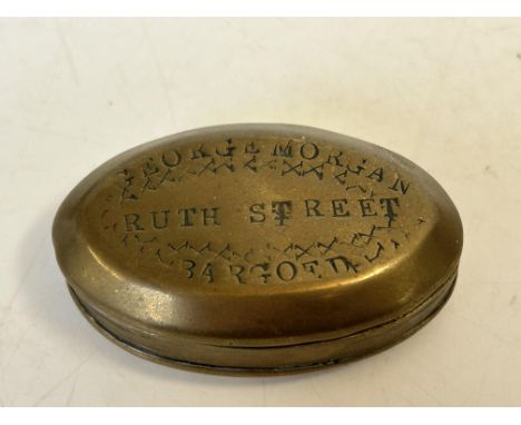 Brass Georgian snuff box 