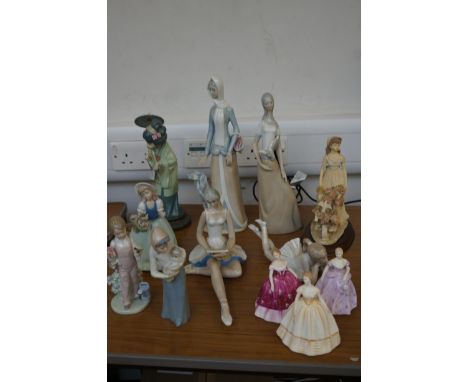 Collection of Coalport, Lladro, Nao &amp; other spanish figures A/F