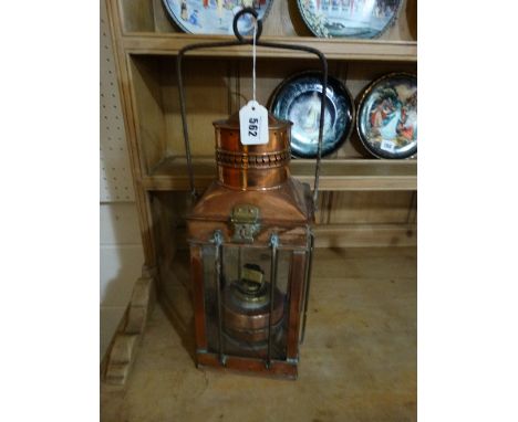 A Copper Mast Head Type Lamp