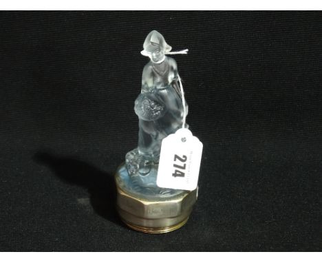 A Mounted Glass Car Mascot Radiator Cap Entitled Le Bouchon