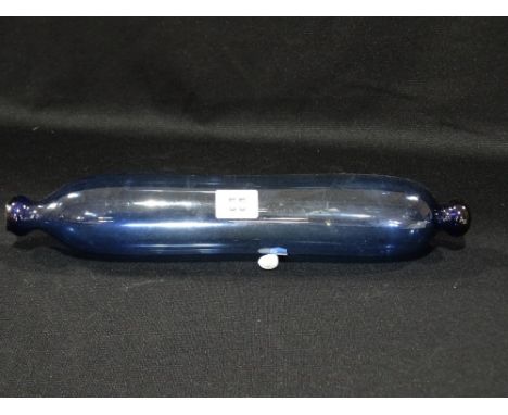 A Victorian Blue Glass Rolling Pin