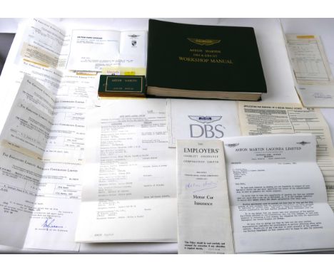 Aston Martin DB4 & DB4 GT Workshop Manual together with Aston Martin Motor Car Insurance documents and Employers Liability do