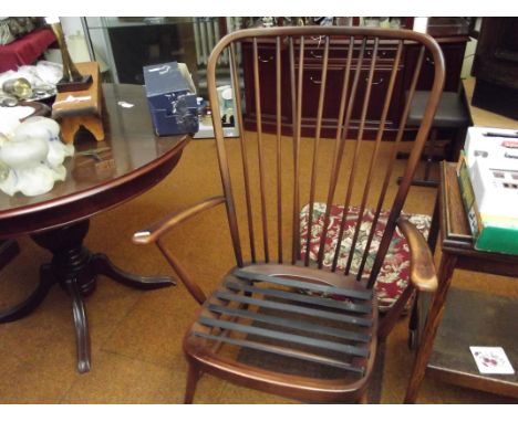 High back Ercol spindle back chair 