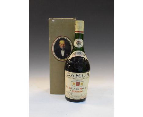 One bottle Camus La Grande Marque Cognac circa 1967, with printed card box of issue  