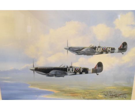 Large tin plate spitfire model, together with a smaller model, commemorative tins and MKIX spitfire's - 1954 Barry Price prin