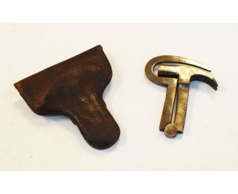 Unusual 19th Century folding steel tool for a farrier or blacksmith, with hammer and pick (for removing stones from horses ho