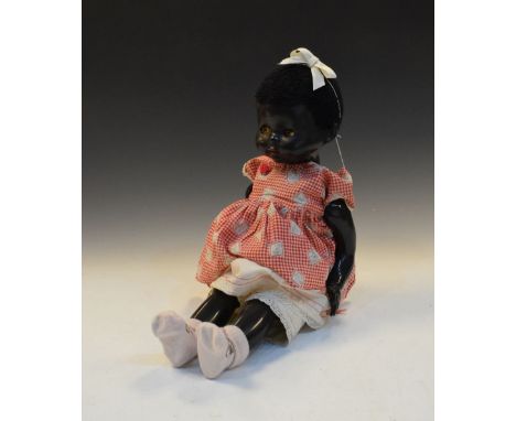 Vintage black celluloid children's doll, 55cm high  