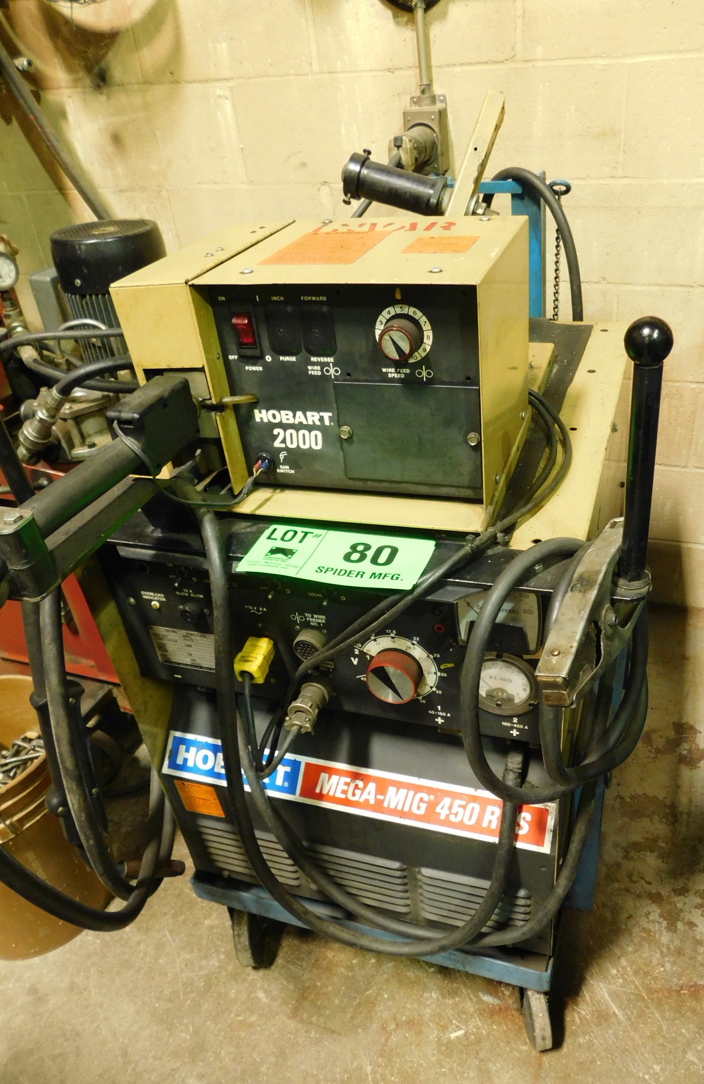 HOBART MEGAMIG 450 450 AMP MIG WELDER WITH HOBART 2000 WIRE FEED