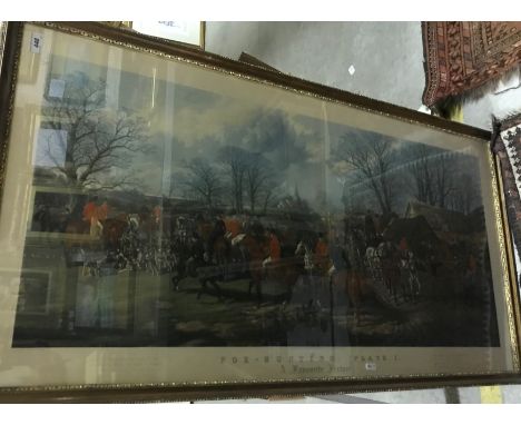 AFTER JOHN STURGESS "Fox-Hunting Plate 1 - A Favourite Fixture" coloured engraving by W. SUMMERS published June 23rd 1878 by 