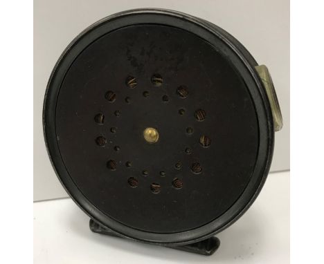 A Hardy Bros Ltd "The Perfect Duplicated Mark II" fly reel 3 5/8" with agate ring
