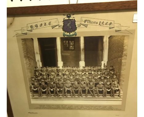 A collection of eight early 20th Century oak framed black and white photos of various Harrow teams associated with Sir Lancel