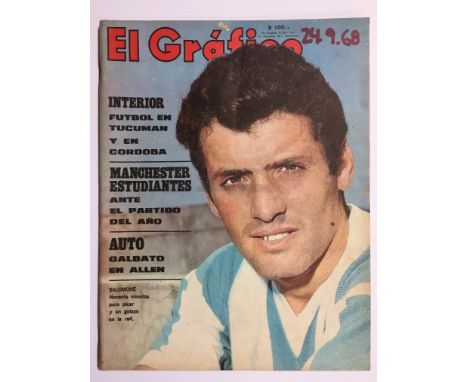 El Grafico 1968 Manchester United + George Best Magazine: Covers the build up to the Man Utd v Estudiantes match plus an arti