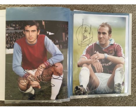 Signed Football Photos: Big name players from teams including Newcastle West Ham Tottenham Notts Forest Chelsea Southampton B