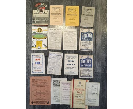 1940s Football Programmes Tickets+ Memorabilia: Three mint condition 1946 England v Belgium tickets + Pirate programme. Progr