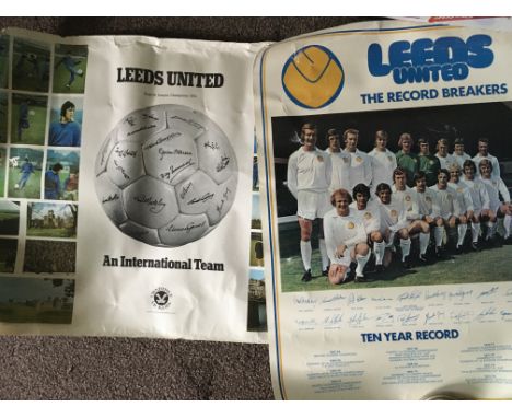 Leeds United Football Memorabilia Box: 20 calendars from different seasons, Large poster 1974 Division One Champions and from