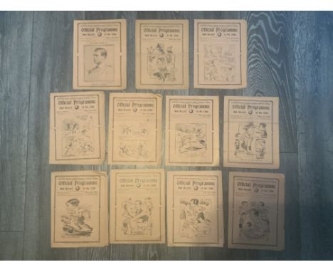 35/36 Tottenham Home Football Programmes: League matches v Bury Burnley Blackpool Norwich Sheffield United Fulham Southampton