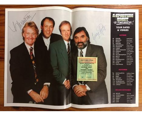 Best + Marsh Signed Tour Programme: Entry ticket and signed programme for 1993 Tour. Sporting Night To Remember in Stoke on 1