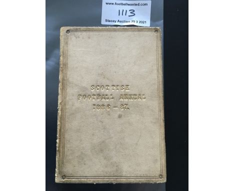 1886/87 Scottish Football Annual: Superb rare item with cream hardback covers. 120 pages full of information results from 188