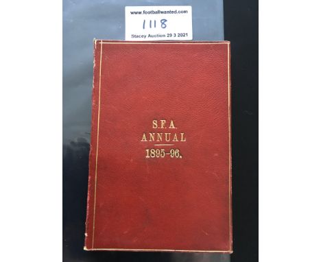 1895/96 Scottish Football Annual: Superb rare item with red hardback covers. 100 pages full of information results from 1894/