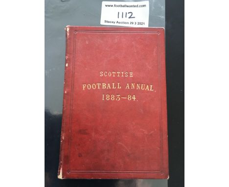 1883/84 Scottish Football Annual: Superb rare item with  red hardback covers. Over 150 pages full of information results from