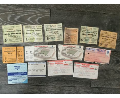 Tottenham Football Tickets: Home early 60s v Benfica Bratislava Rangers Dukla Belgrade, 1962 FA Cup Final and 8 more modern. 
