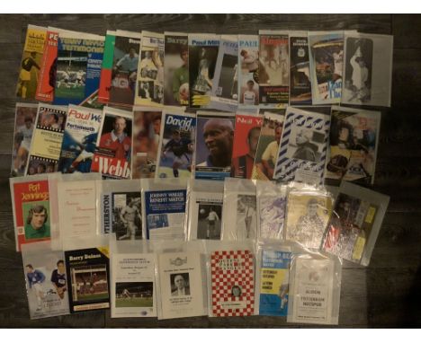Tottenham Player Testimonial Football Programmes: Not the usual ones but to include some lesser known Spurs players making th