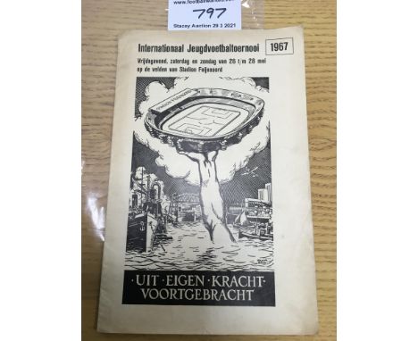 1967 Dutch Youth Tournament Programme Including Tottenham: Annual tournament with team groups pictures inside of Coventry Tot