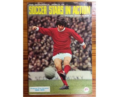 1969/70 Wonderful World Of Soccer Stars Picture Stamp Album: Complete with 330 First Division footballers stickers stuck in. 