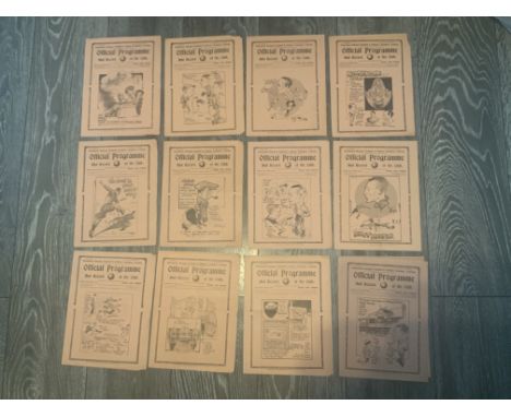 37/38 Tottenham Home Football Programmes: League matches include Coventry Barnsley Manchester United Swansea West Ham Aston V