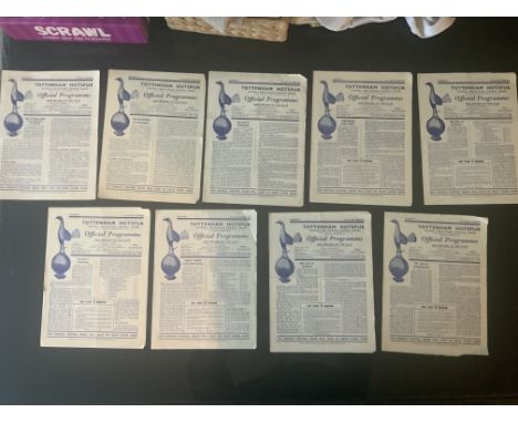 50/51 Tottenham Championship Season Home Football Programmes: First team with full list highlighted with online picture. Only