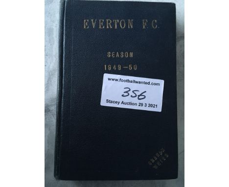 Everton 49/50 Bound Volume Of Football Programmes: 21 x 1st team league matches with covers. Dark hardback covers with Everto