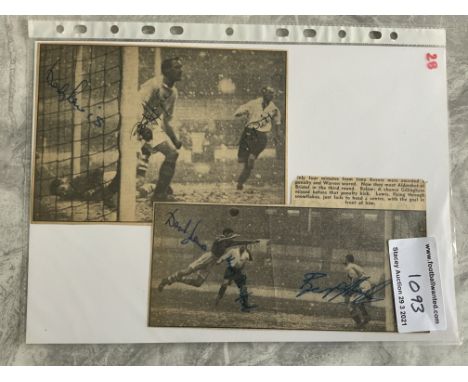 50/51 Gillingham v Bristol Rovers FA Cup Football Autographs: FA Cup match played at Tottenham. Two newspaper pictures each s