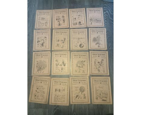 34/35 Tottenham Home Football Programmes: League matches include Wolves Everton Portsmouth Stoke Huddersfield Sheffield Wed M