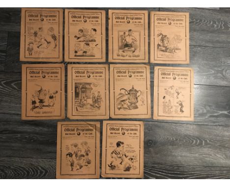 33/34 Tottenham Home Football Programmes: Good condition 1st team division 1 programmes to include Aston Villa + Everton FA C