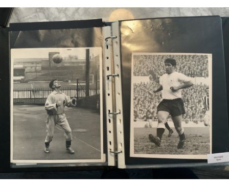 Tottenham Football Press Photo Collection: Private collection with many signed in biro nearly all with press stamps to rear. 