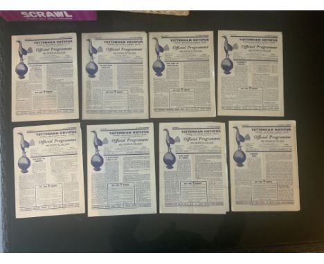 52/53 Tottenham Home Football Programmes: All first team League matches except Sheff Wed plus two FA Cup. Full list highlight