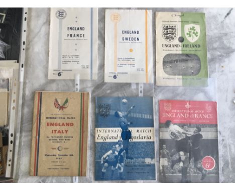 England Football Programme Collection 1947 - 1966: Excellent condition collection with many games not played at Wembley. Incl