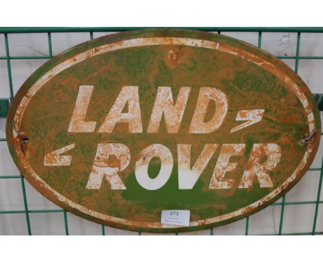 An enamel Land Rover sign