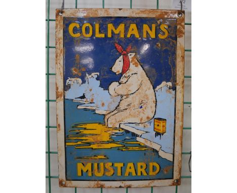 An enamel Colman's Mustard sign 