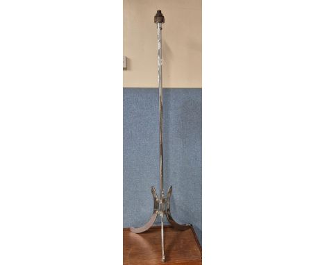 An Art Deco chrome standard lamp 