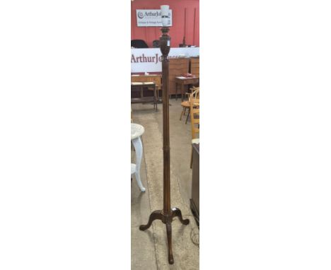 A Hepplewhite Revival mahogany standard lamp