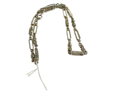 SILVER SPLICED CHAIN NECKLACE 